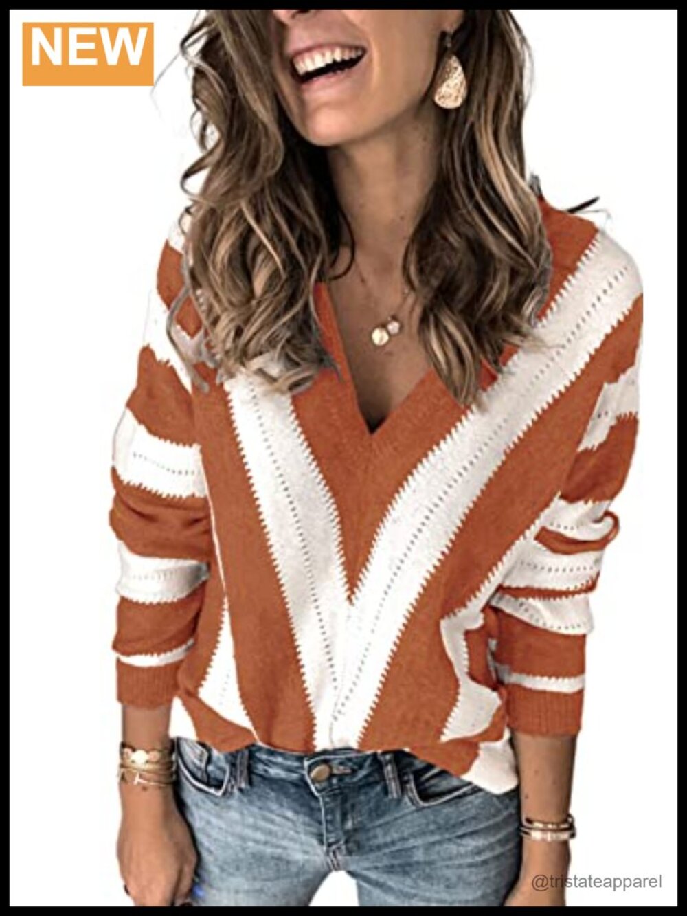 Women's Cozy Knit Pullover Sweater Long Sleeve V-Neck Casual Winter Top